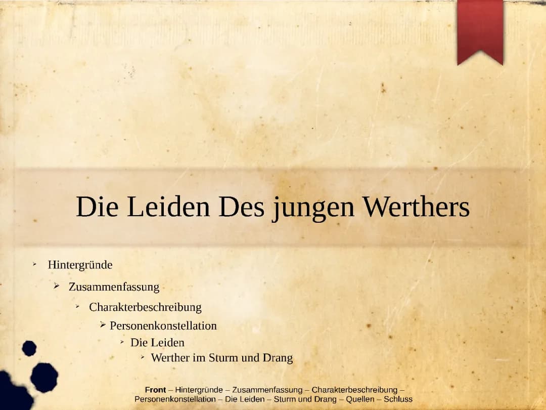 Die Leiden des jungen Werthers: Eine einfache Zusammenfassung und Charakterbeschreibungen