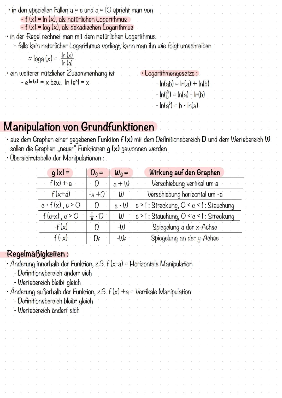 Funktionstypen
Lineare Funktion
die allgemeine Form für eine lineare Funktion lautet: y=mx+b
mit. m =
y2-yl
x2-xl
Polynomfunktion
die allgem