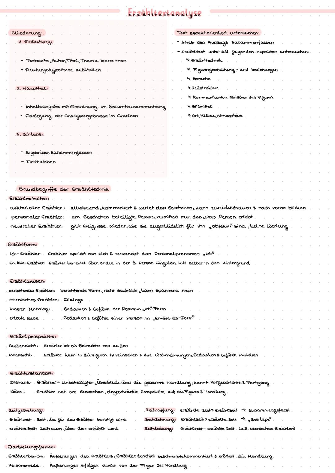 Erzähltextanalyse 