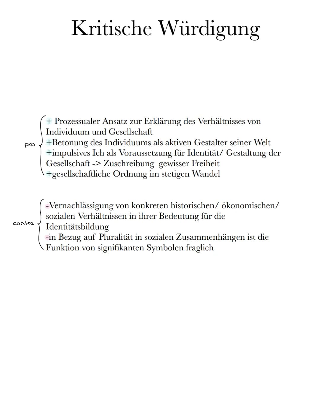 George Herbert Mead:
Grundannahme:
->interaktionistische Rollentheorie
Identität
4d.h. Ausbildung eines Verständnisses für Rollenerwartungen