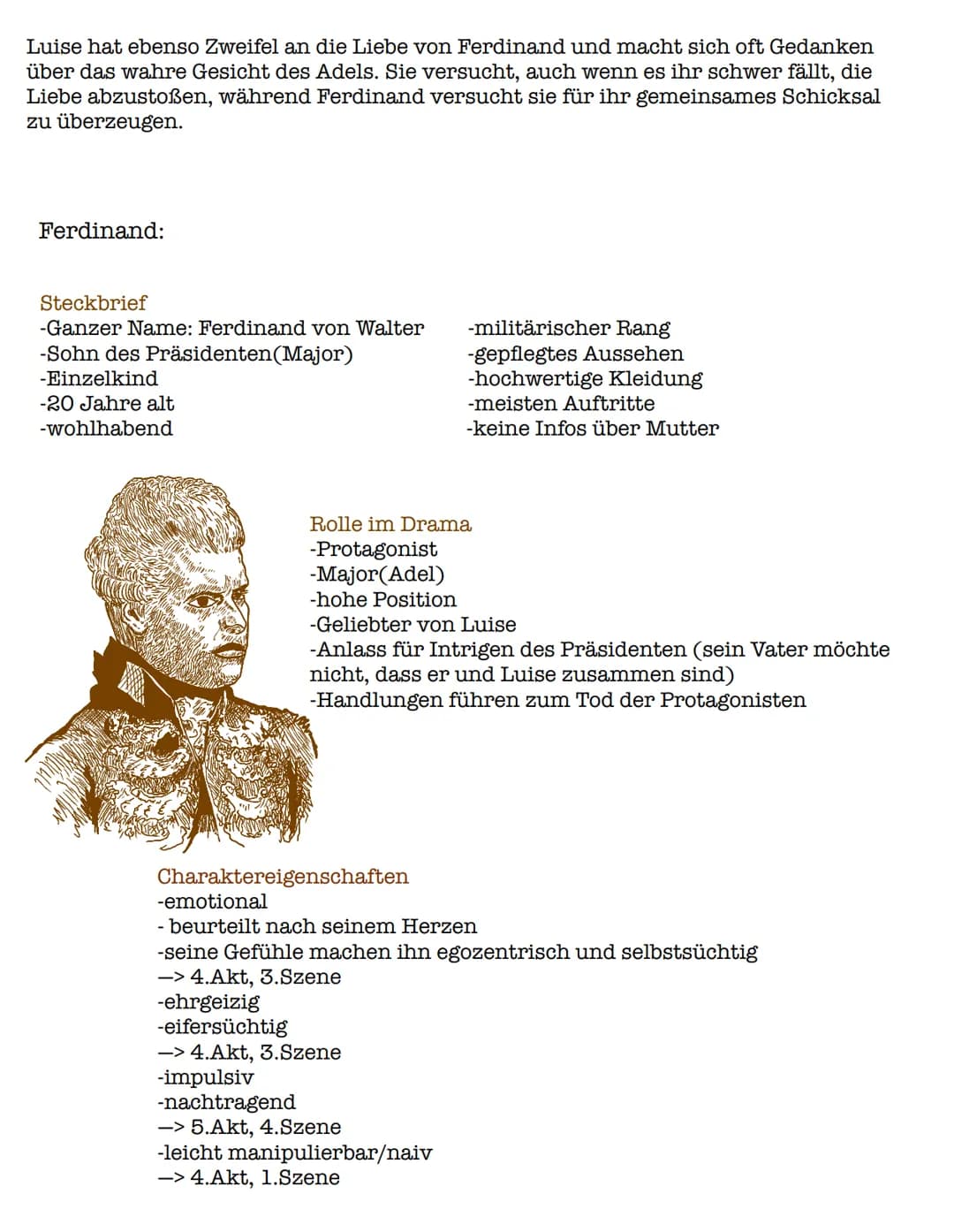 Charakterisierungen
Im bürgerlichen Trauerspiel „Kabale und Liebe" von Friedrich Schiller, welches 1784
verfasst wurde, werden die kritische