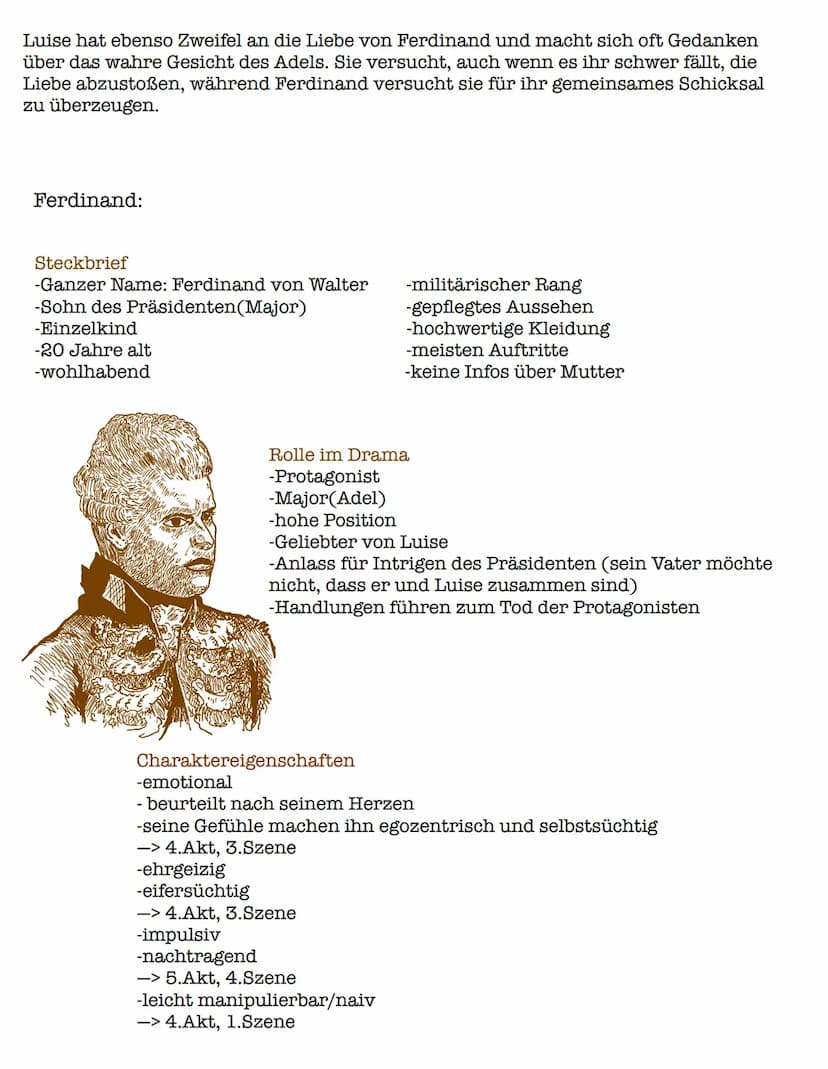 Charakterisierungen
Im bürgerlichen Trauerspiel „Kabale und Liebe" von Friedrich Schiller, welches 1784
verfasst wurde, werden die kritische