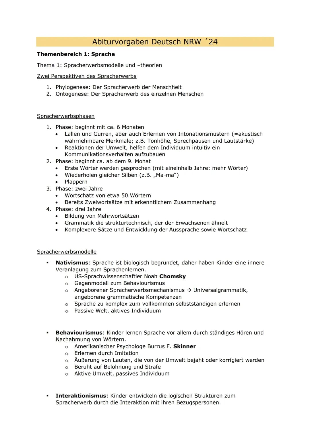 Abiturvorgaben Deutsch NRW '24