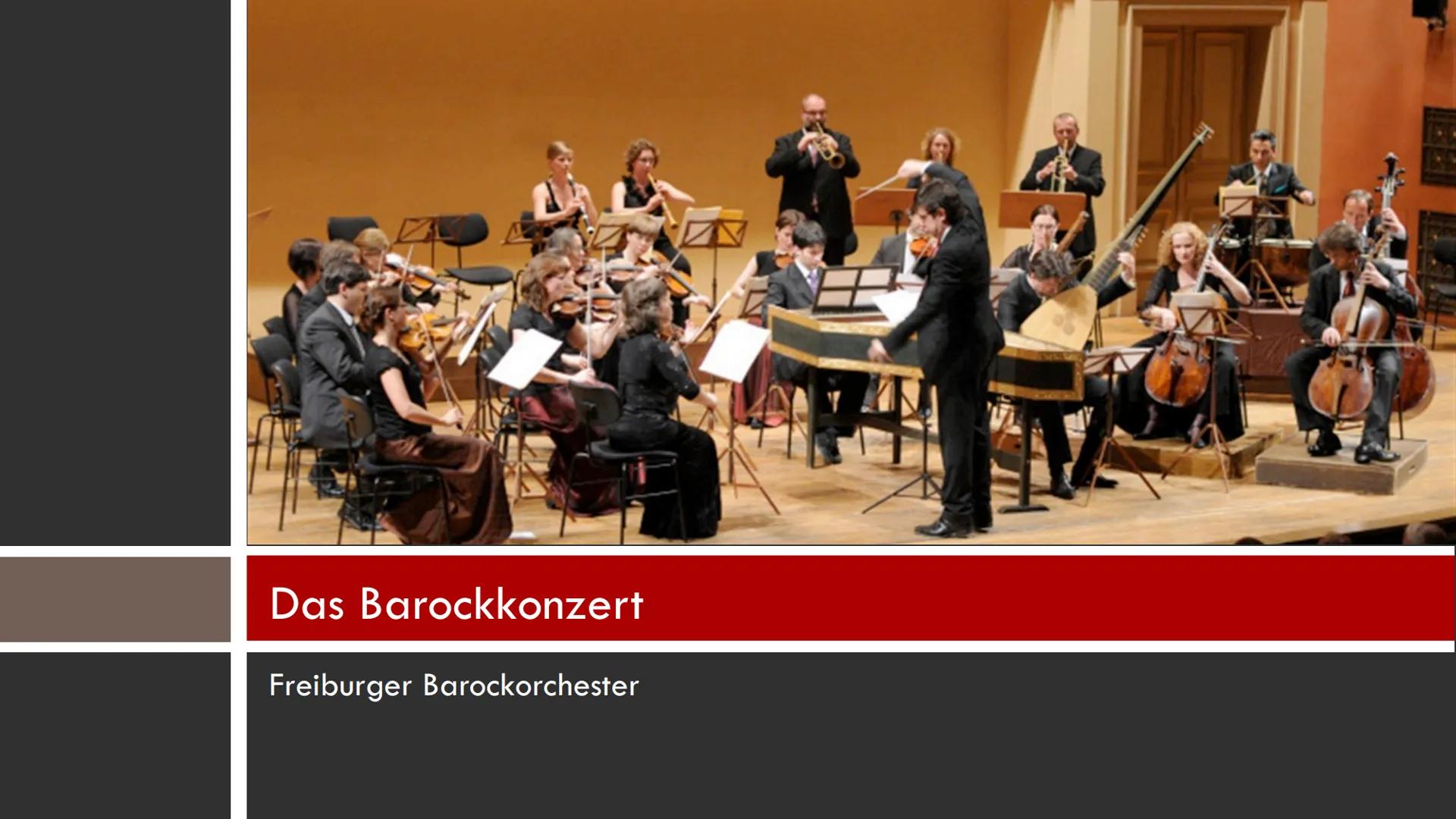 GFS: Barock: Das Konzert
Allgemein:
1600-1750
Aus den portugiesischen Wörtern "pèrola barroca" (unebene Perle)
→ Kitschige Epoche mit negati