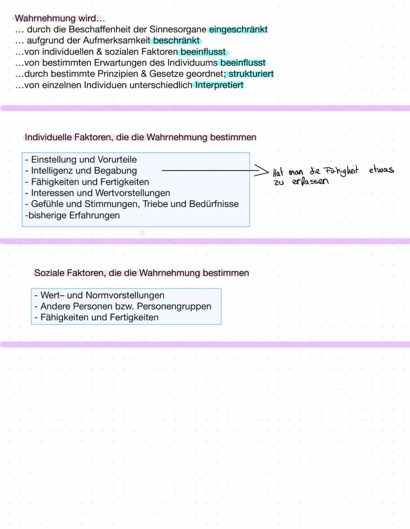  Wahrnehmung ist ein Vorgang, bei dem ein Organismus Informatioenen aufnimmt und in
seinem Gehirn verarbeitet.
Merkmale der Wahrnehmung
Wahr
