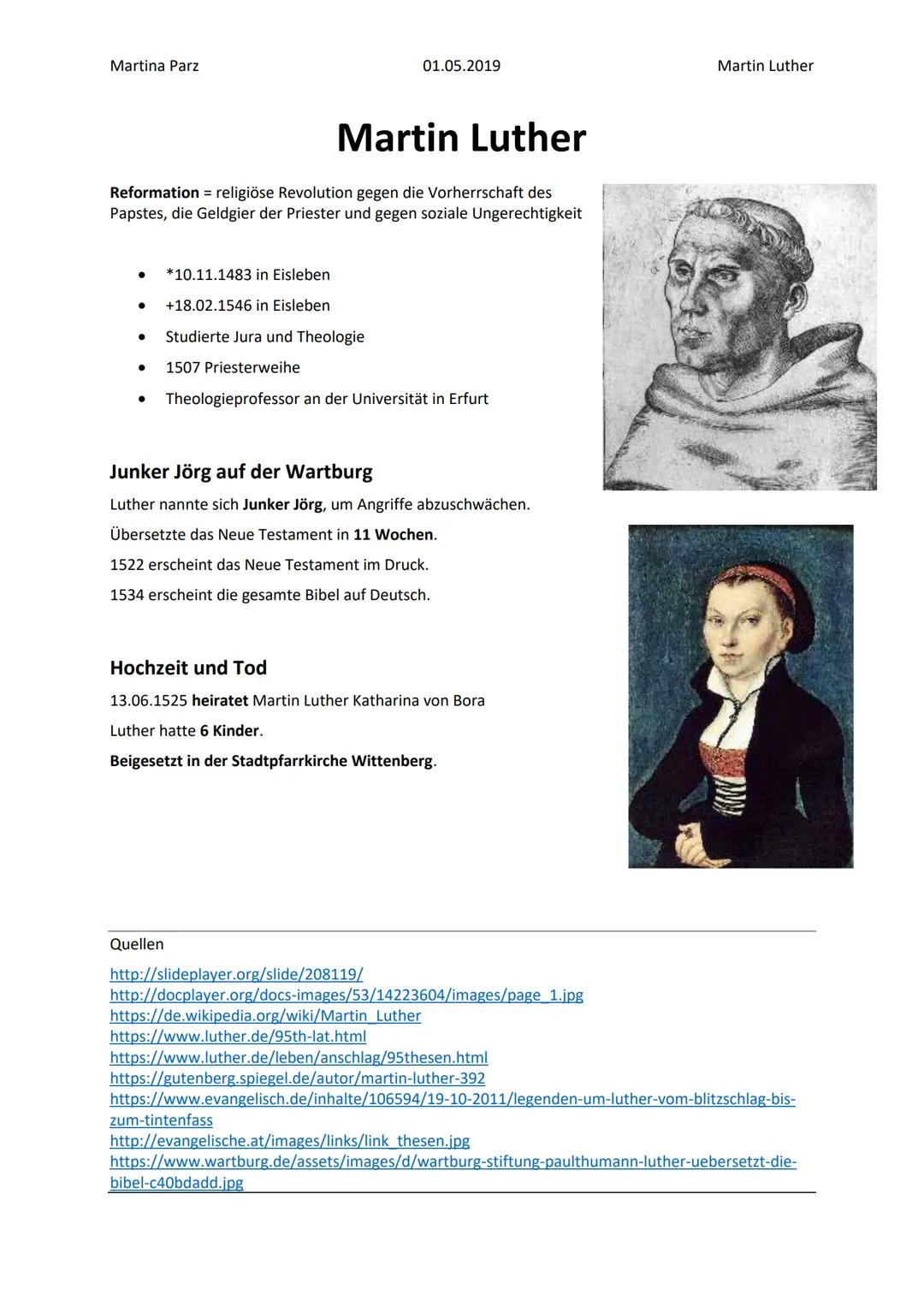 Martin Luther Referat: So war das Leben und die Reformation – Einfach erklärt für die Klasse 7