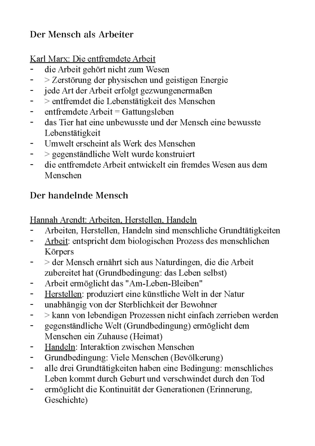 Der Mensch als Arbeiter-Der handelnde Mensch