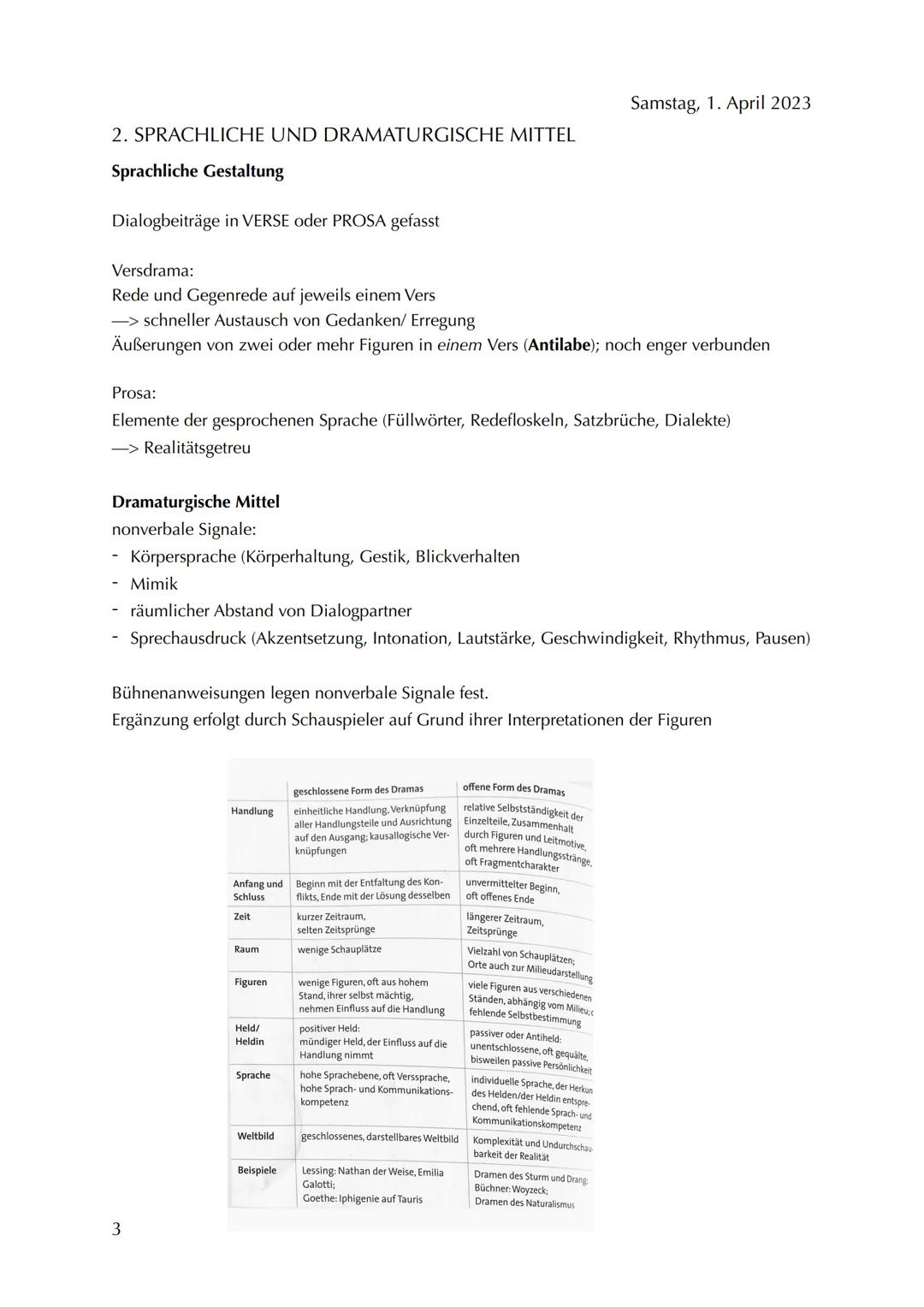 Abiturvorbereitung

Drama

Samstag, 1. April 2023

1.AUFBAU UND GESPRÄCHSVERLAUF
2
2. SPRACHLICHE UND DRAMATURGISCHE MITTEL
3
3. MITTEL DER 