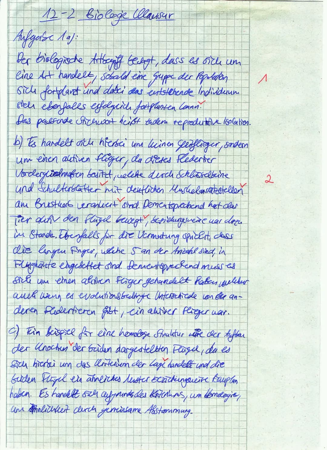 12-2 Biologie Illausur
Aufgabe 19).
Der biologische Artbrynff besagt, dass es sich um
eine Art handelt, sobald eine Gruppe der Population
si