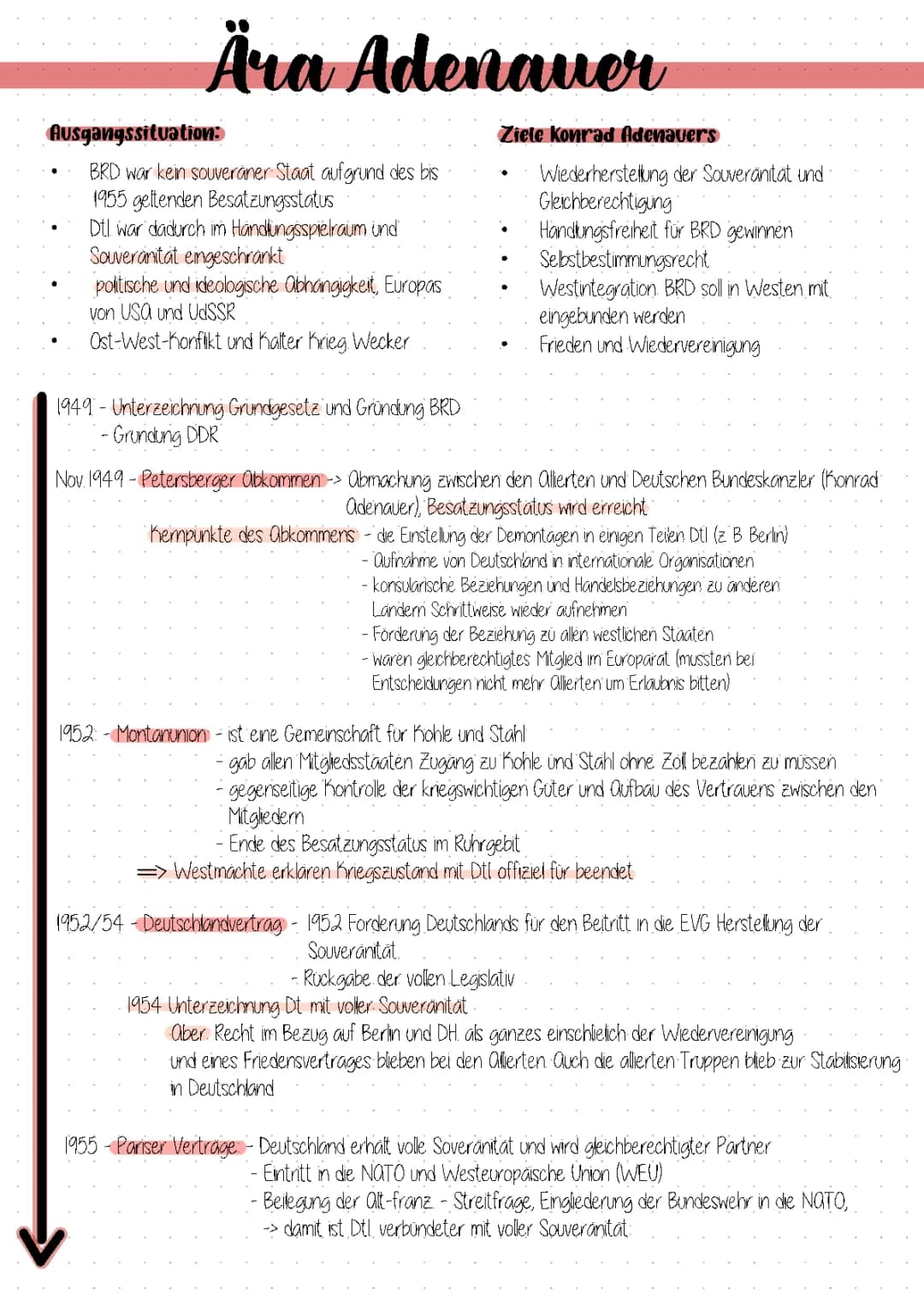 Die Ära Adenauer und die Westintegration Deutschlands