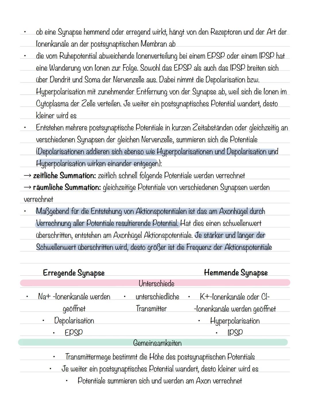  Skizze einer Nervenzelle:
Nervenzellen und Nervensysteme
Signalaufnahme Dendriten
Signalauslösung Soma (Zellkörper)
Signalweiterleitung
Sig