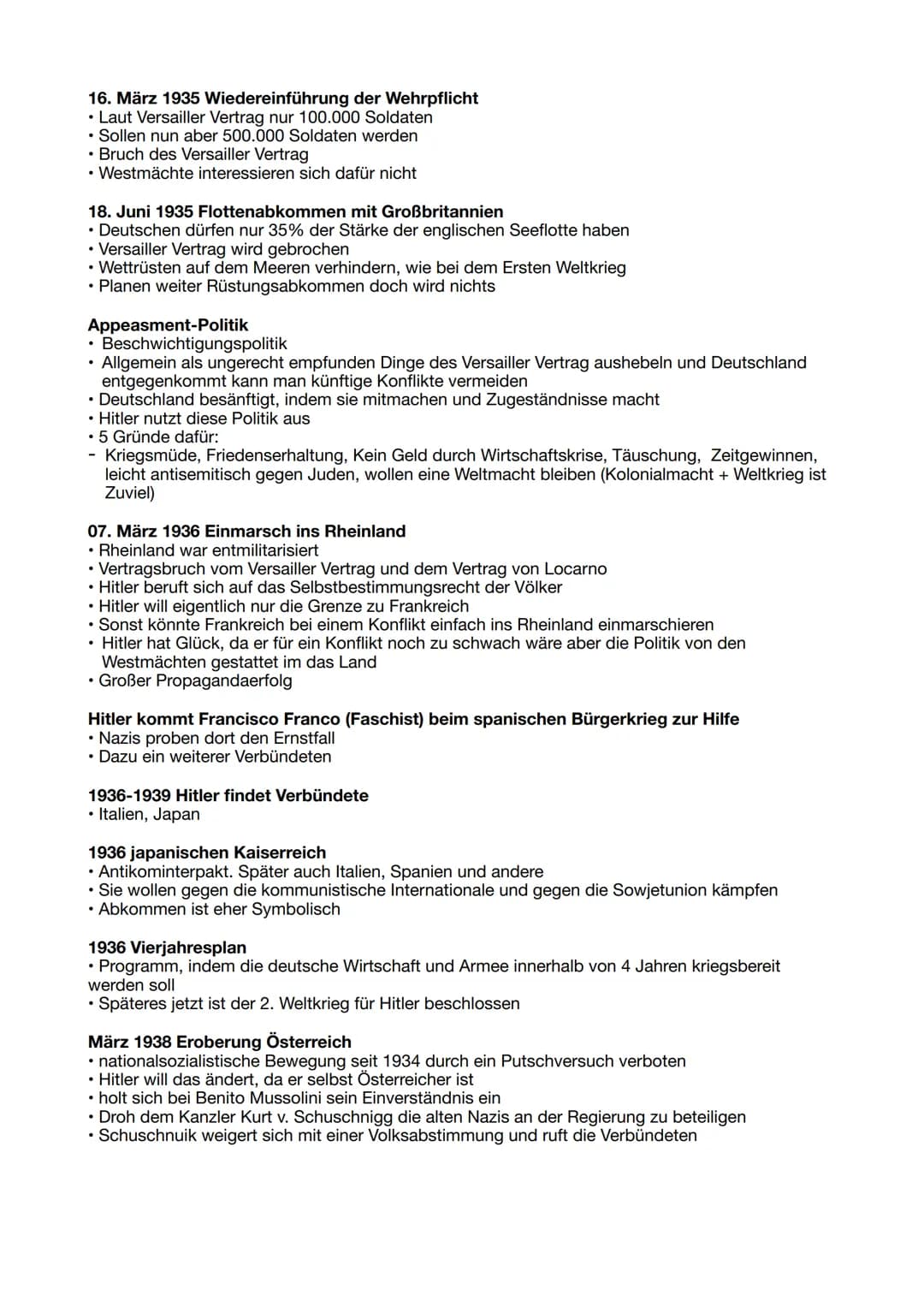 Außenpolitik von Hitler
Fortsetzung
Berliner Vertrag
1926 SU
05.05.33
Geheimrede Reichswehr
02.02.33
Lebensraum im Osten"
1933
Konkordat Vat