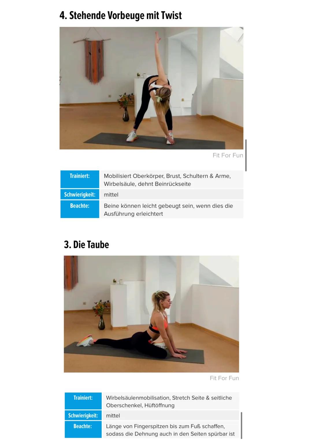 Workout
gezielte sportliche Übung zur Steigerung der körperlichen
Leistungsfähigkeit;
intensives [Fitness]training
Niharika, Maya
Frau Görtz