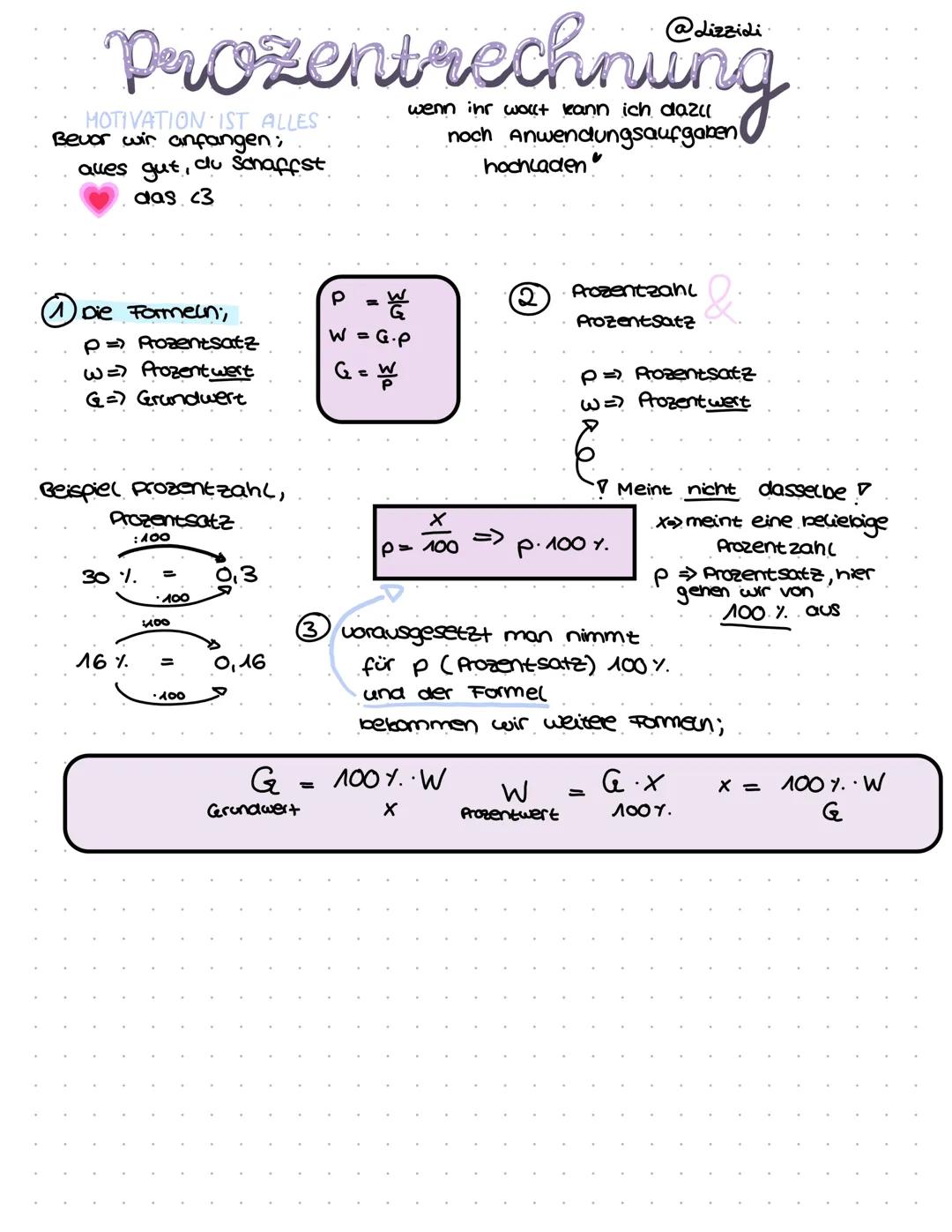 # Prozentrechnung

@lizzidi
• MOTIVATION IST ALLES
Bevor wir anfangen;
aves gut, du Schaffst
das c3

wenn ihr wolt kann ich dazu
noch Anwend
