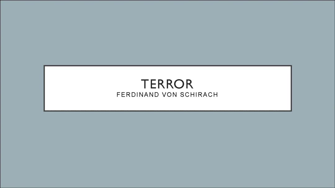 Terror Ferdinand von Schirach