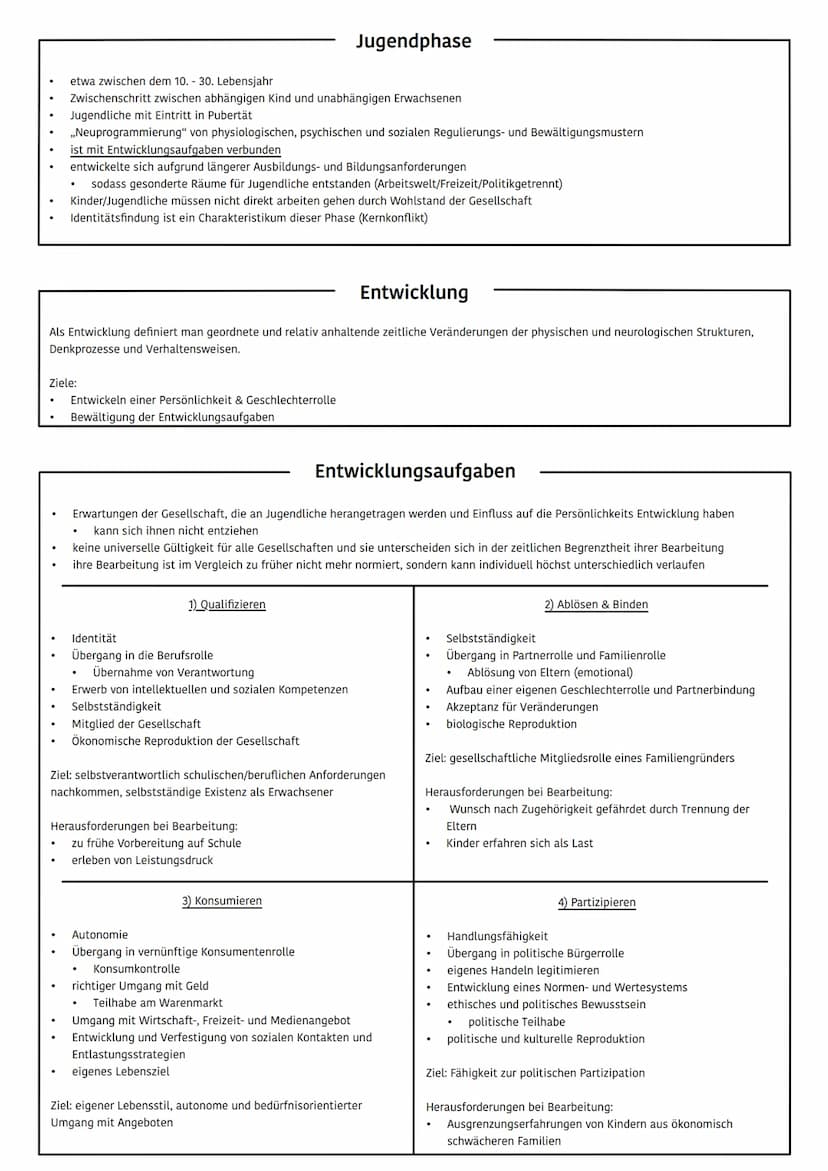 SOZIALISATION UND ENTWICKLUNG
Sozialisation
Sozialisation in der Prozess der Einordnung eines (heranwachsenden) Individuums in die Gesellsch