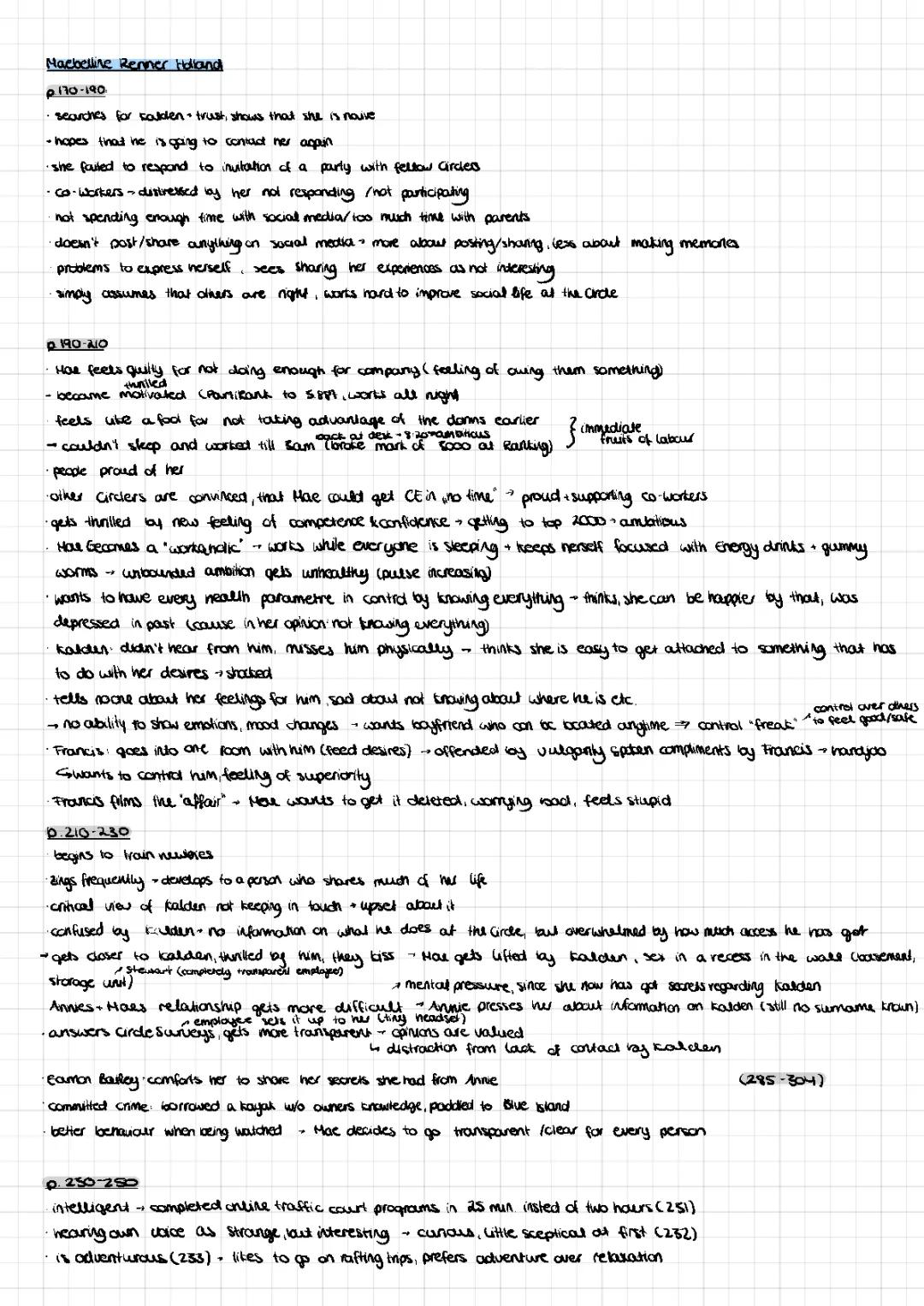 Mae Holland characterization