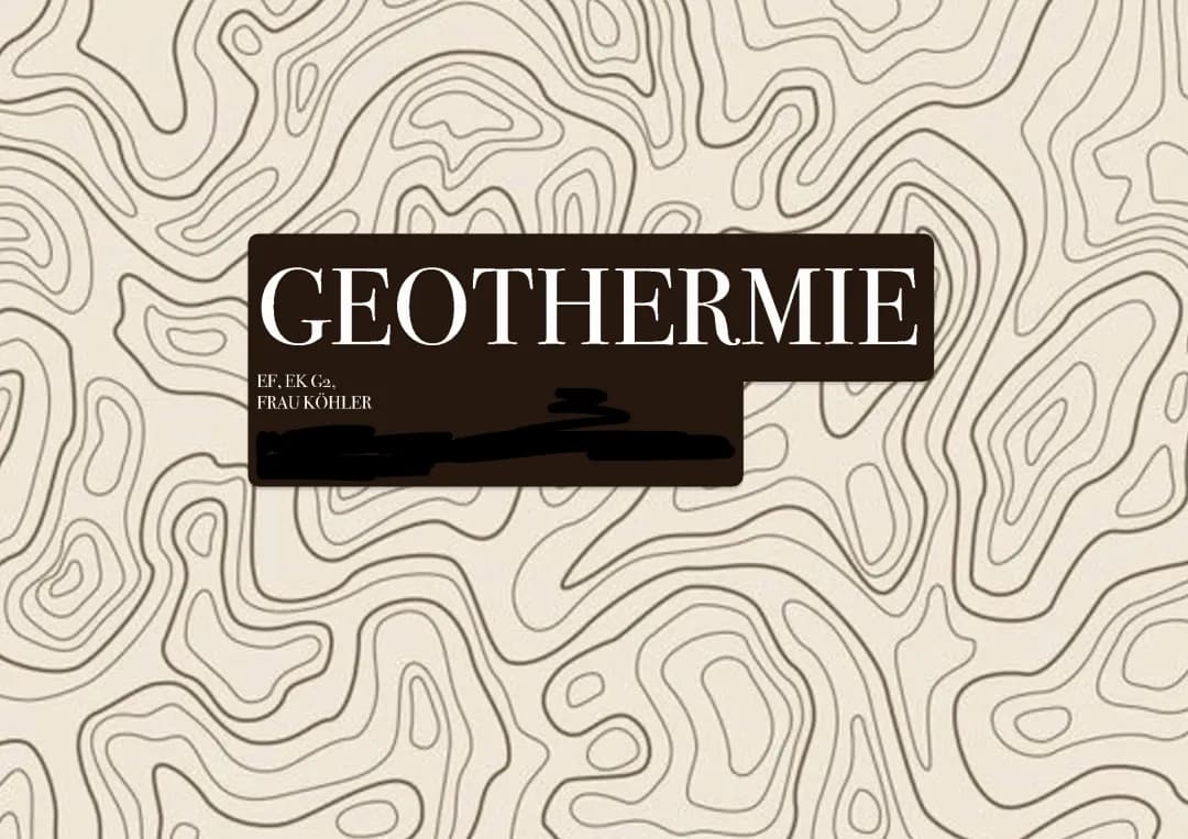 Geotthermie