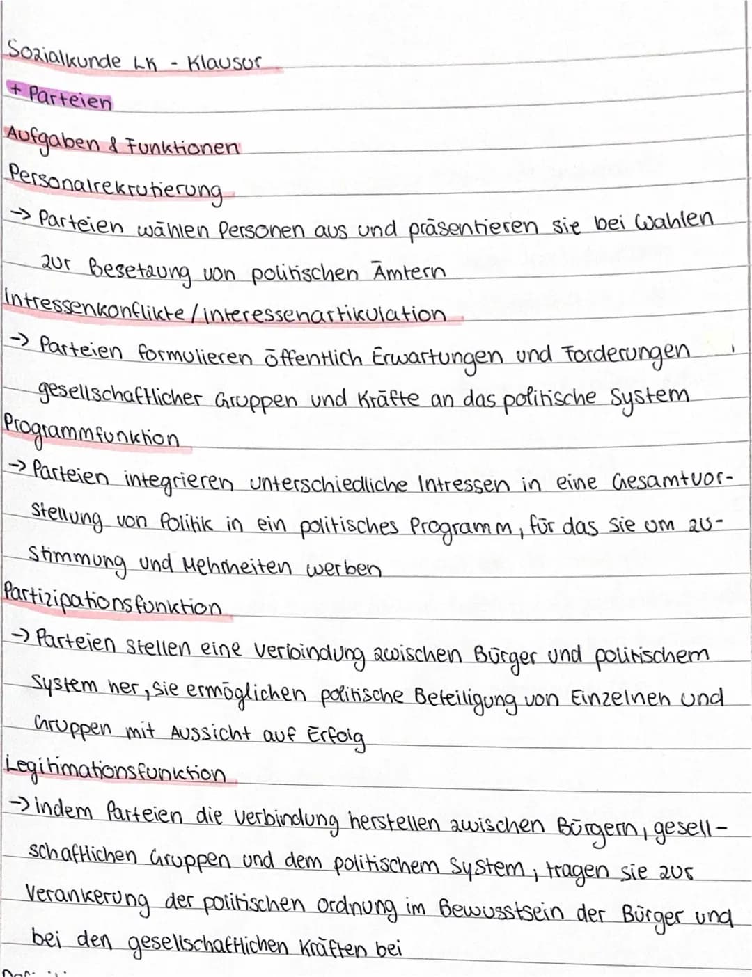 Aufgaben und Funktionen von Parteien einfach erklärt: 4 und 5 Funktionen & Arbeitsblatt