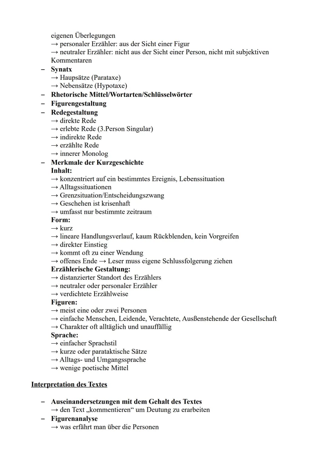 Interpretation von Kurzprosa -/Kurzgeschichten
Vorbereitung auf Interpretation
Zugang zum Text verschaffen
Titel anschauen
→ Wie wirkt der T