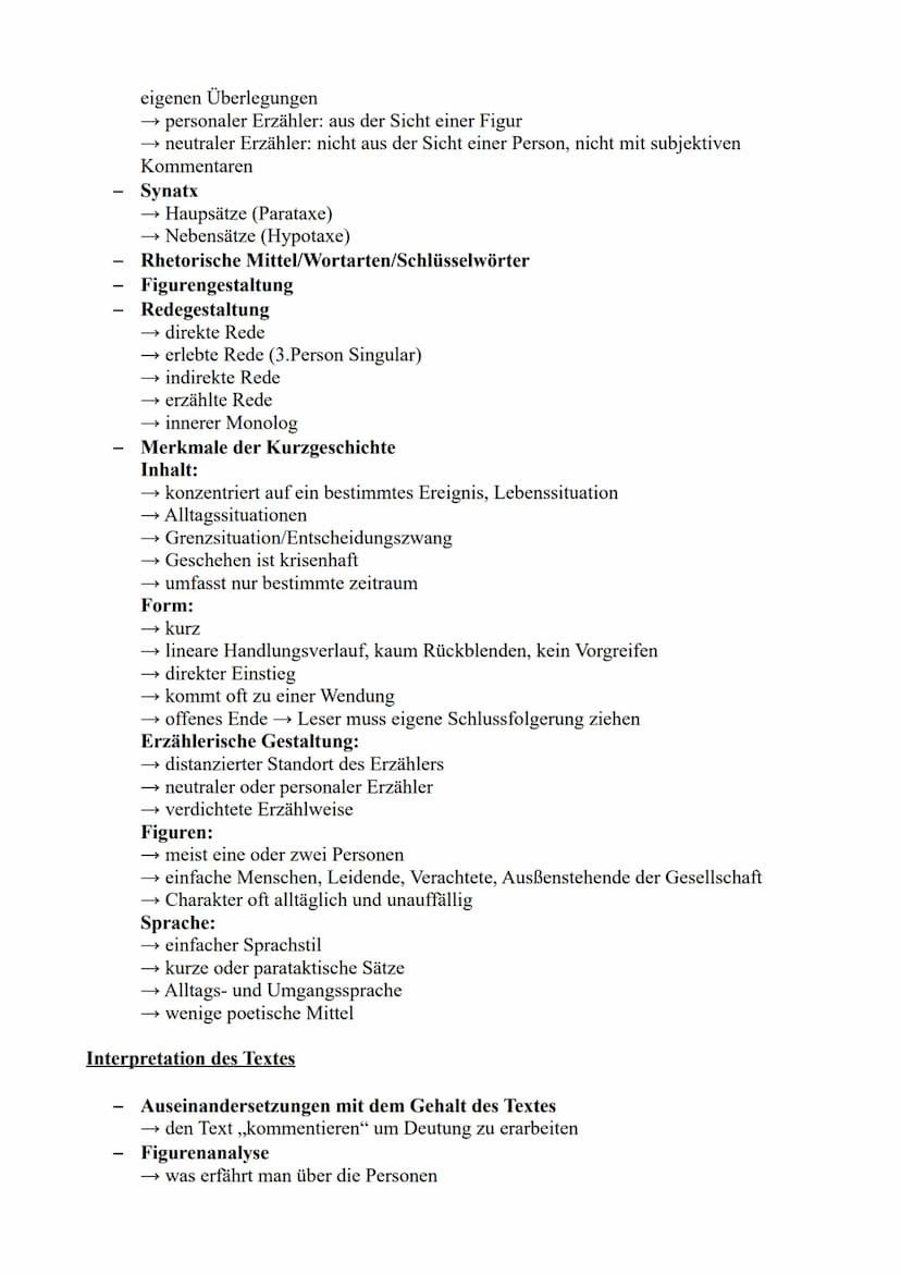 Interpretation von Kurzprosa -/Kurzgeschichten
Vorbereitung auf Interpretation
Zugang zum Text verschaffen
Titel anschauen
→ Wie wirkt der T