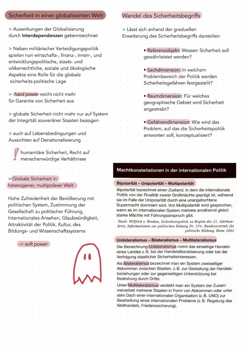  Merkmale der heutigen Weltordnung
bipolare Weltordnung
> Die bipolare Welt ist ein Ausdruck aus der Ära
des Kalten Krieges und bezeichnete 