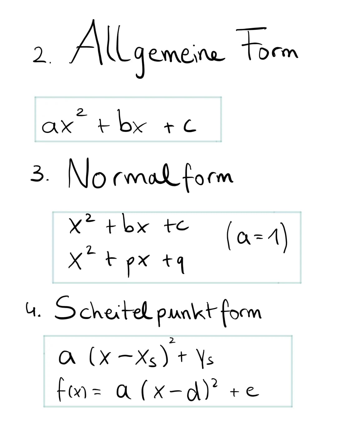 Merkheft
Quadratische Funktionen
-Binomische Formeln.
1. Binomische Formel
(a+b)² = a² + 2ab + b ²
(a + b). (a+b)
=a⋅a + a·b + b⋅a+b·b
ab + 