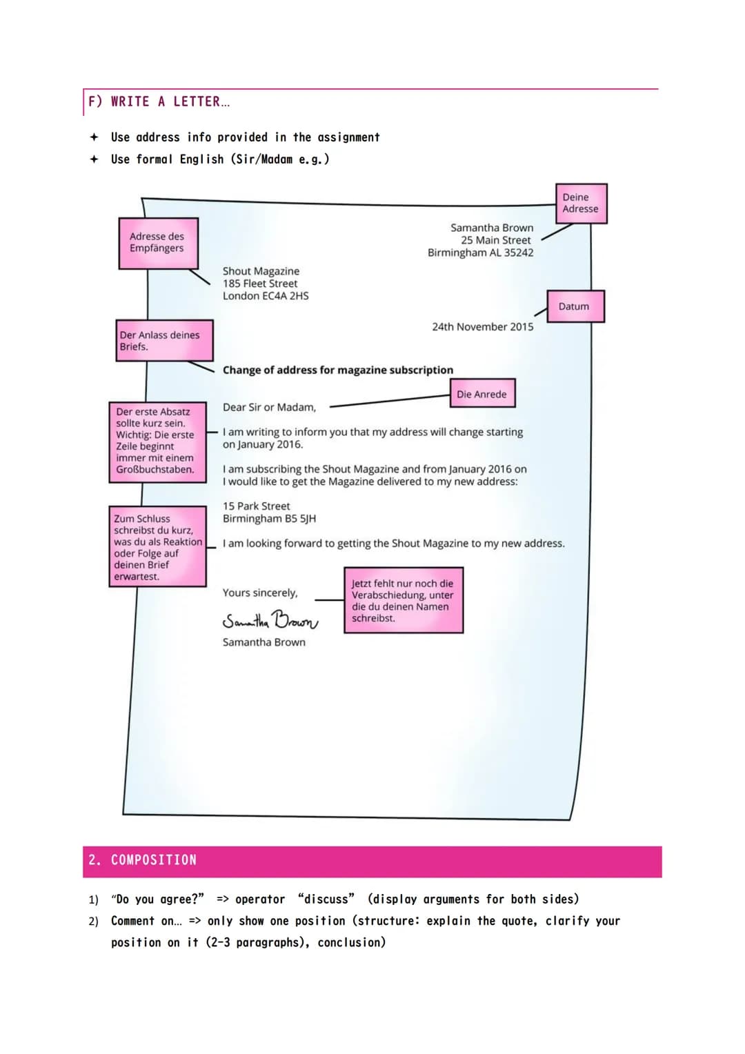 STRUCTURE OF THE EXAM
1) Listening Comprehension
2) Text (factual or fictional text)
ENGLISCH ABITUR 2023
a. Text comprehension & analysis
b