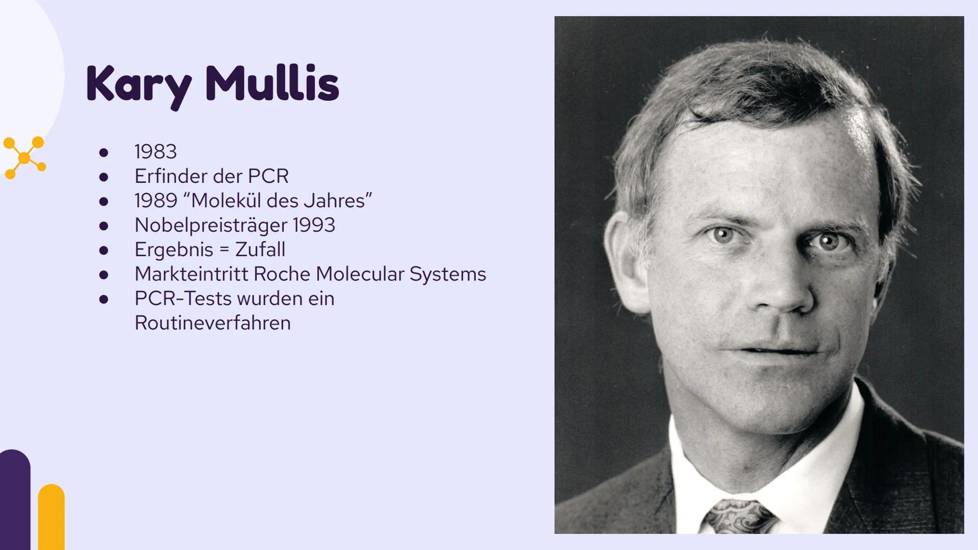 PCR und
Gelelektrophorese
DIXX
Präsentation von Emma und Lisa 01 PCR
Allgemein
Erfinder
Ablauf
-
-
-
Inhalt
Anwendungsbereiche
Beispiel
02 G