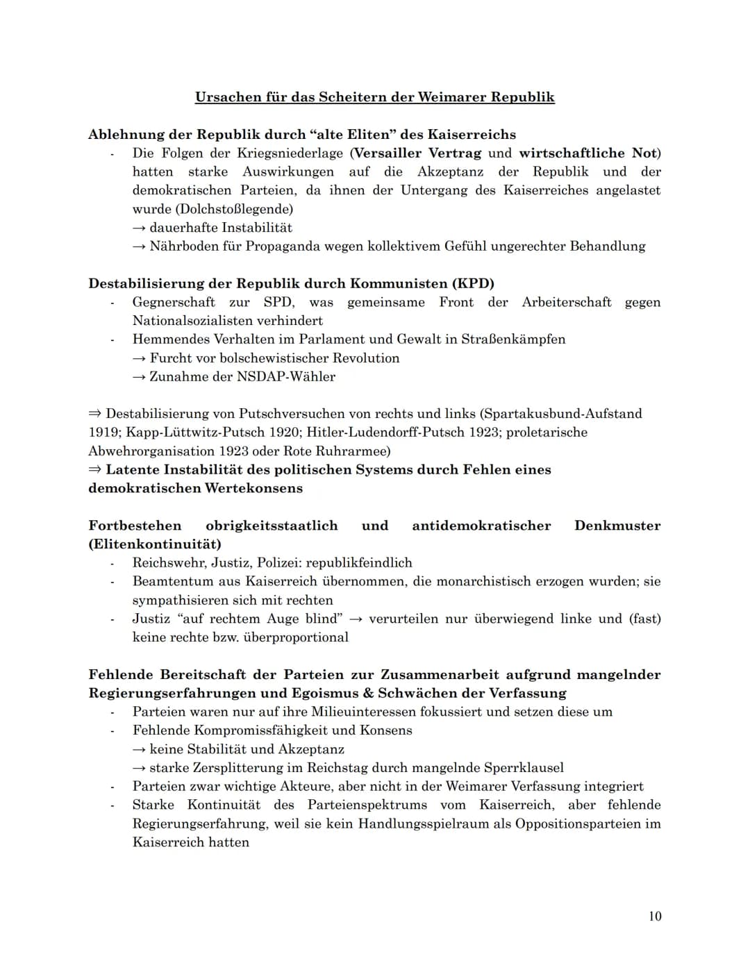 Geschichte Zusammenfassung - mündliches Abitur 2024
Q2
Q2.1 Die Weimarer Republik als erste deutsche Demokratie
Entstehungsbedingungen und i