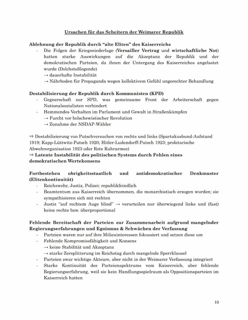 Geschichte Zusammenfassung - mündliches Abitur 2024
Q2
Q2.1 Die Weimarer Republik als erste deutsche Demokratie
Entstehungsbedingungen und i