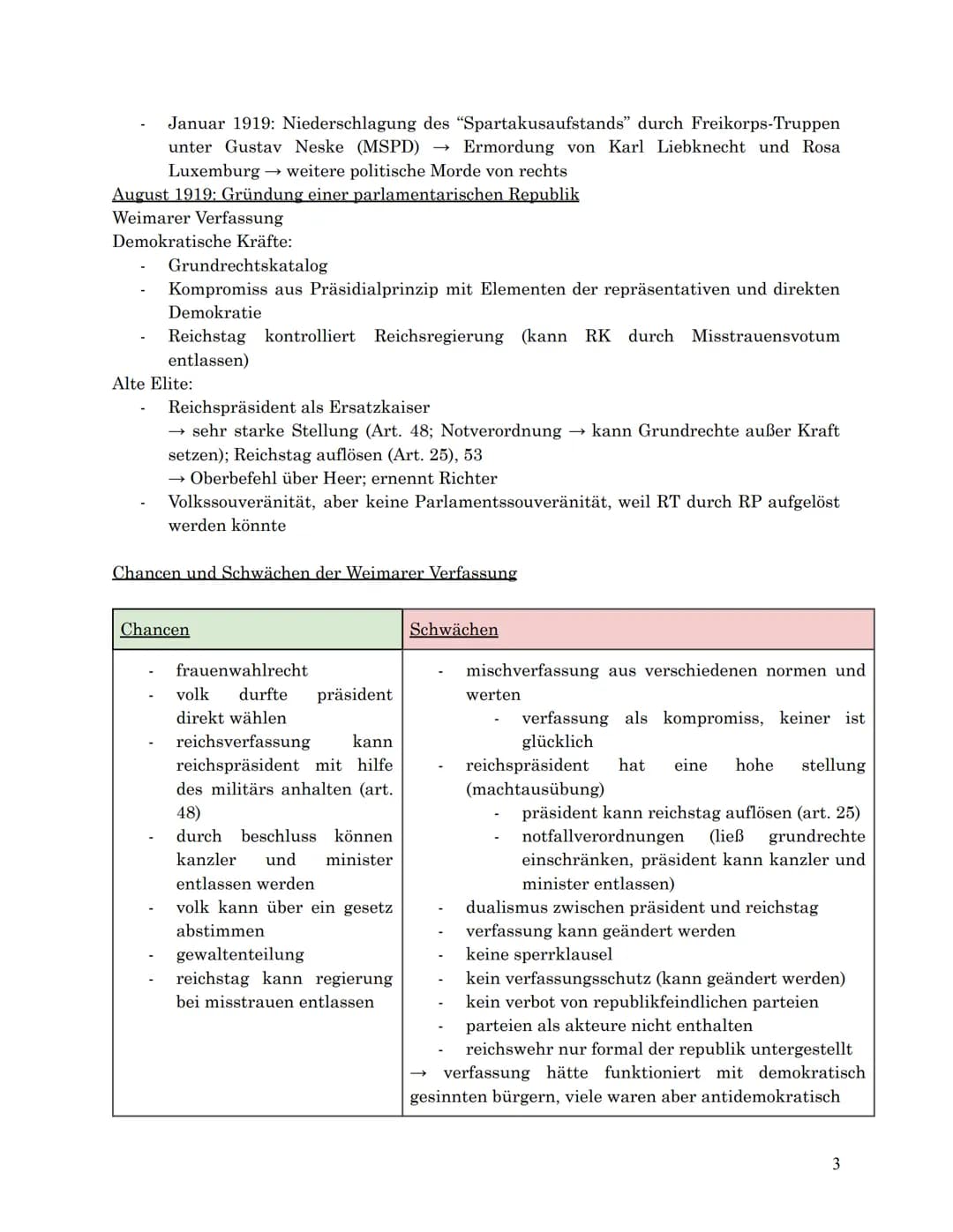 Geschichte Zusammenfassung - mündliches Abitur 2024
Q2
Q2.1 Die Weimarer Republik als erste deutsche Demokratie
Entstehungsbedingungen und i