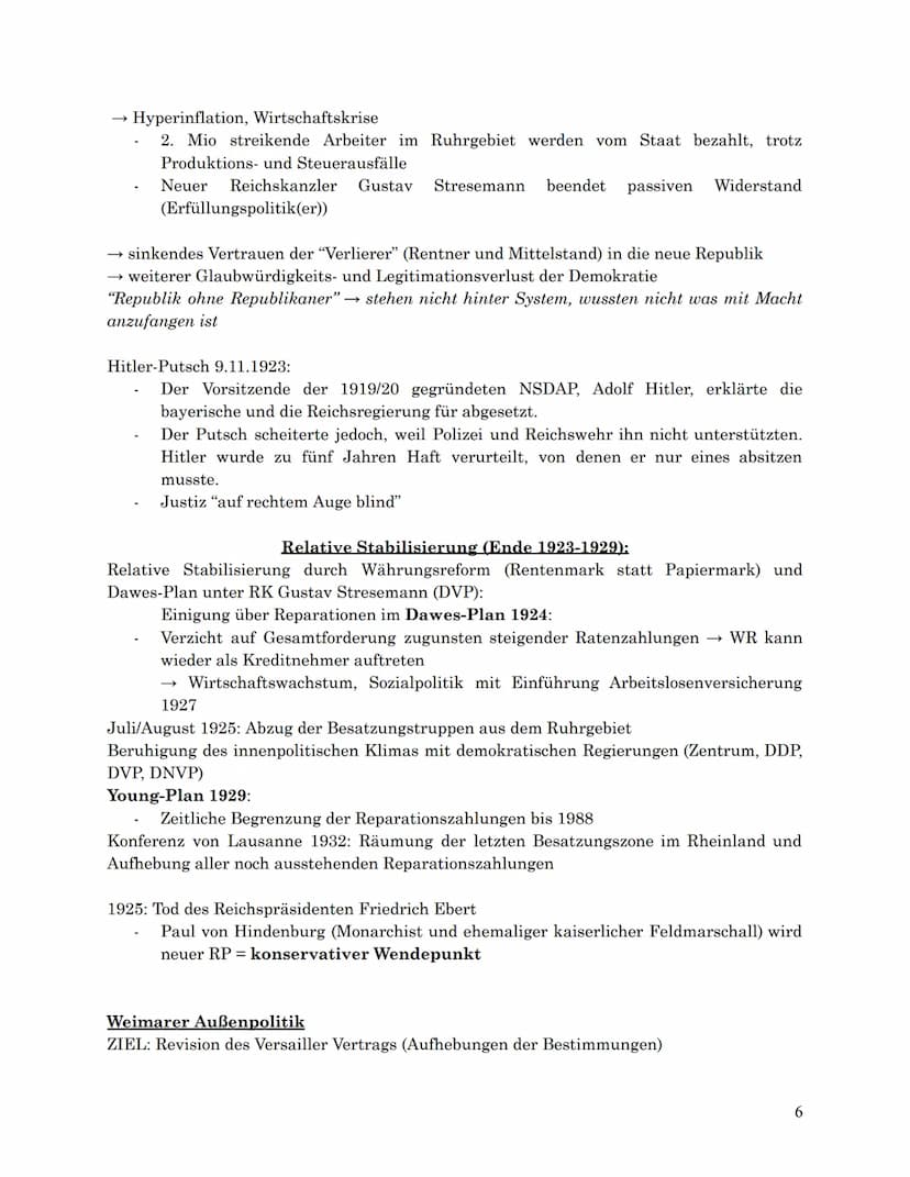 Geschichte Zusammenfassung - mündliches Abitur 2024
Q2
Q2.1 Die Weimarer Republik als erste deutsche Demokratie
Entstehungsbedingungen und i