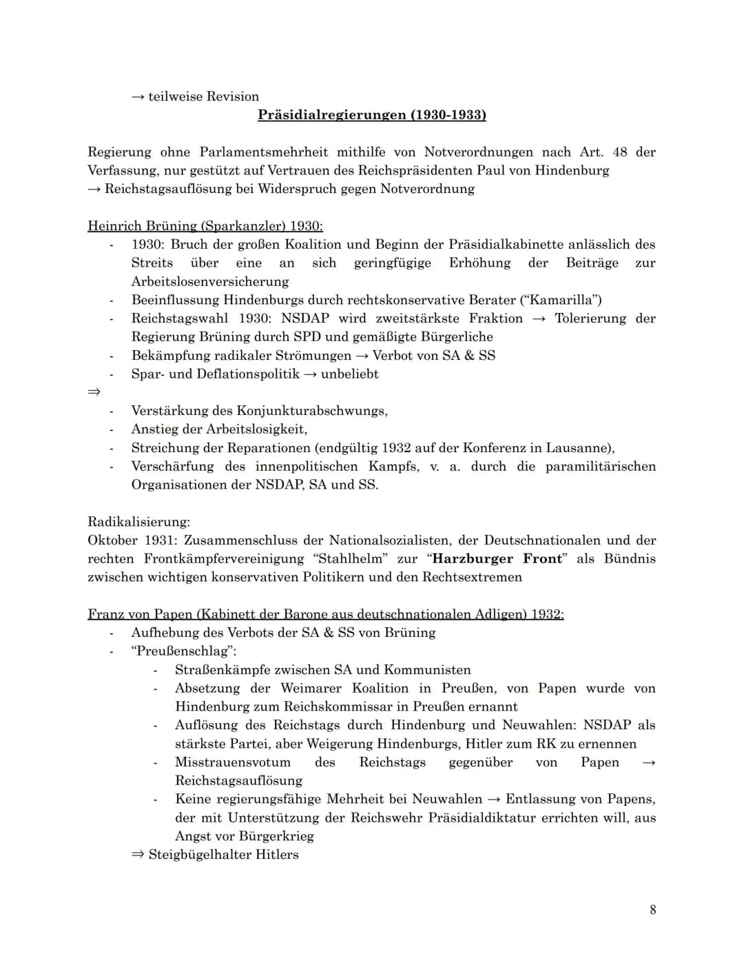 Geschichte Zusammenfassung - mündliches Abitur 2024
Q2
Q2.1 Die Weimarer Republik als erste deutsche Demokratie
Entstehungsbedingungen und i