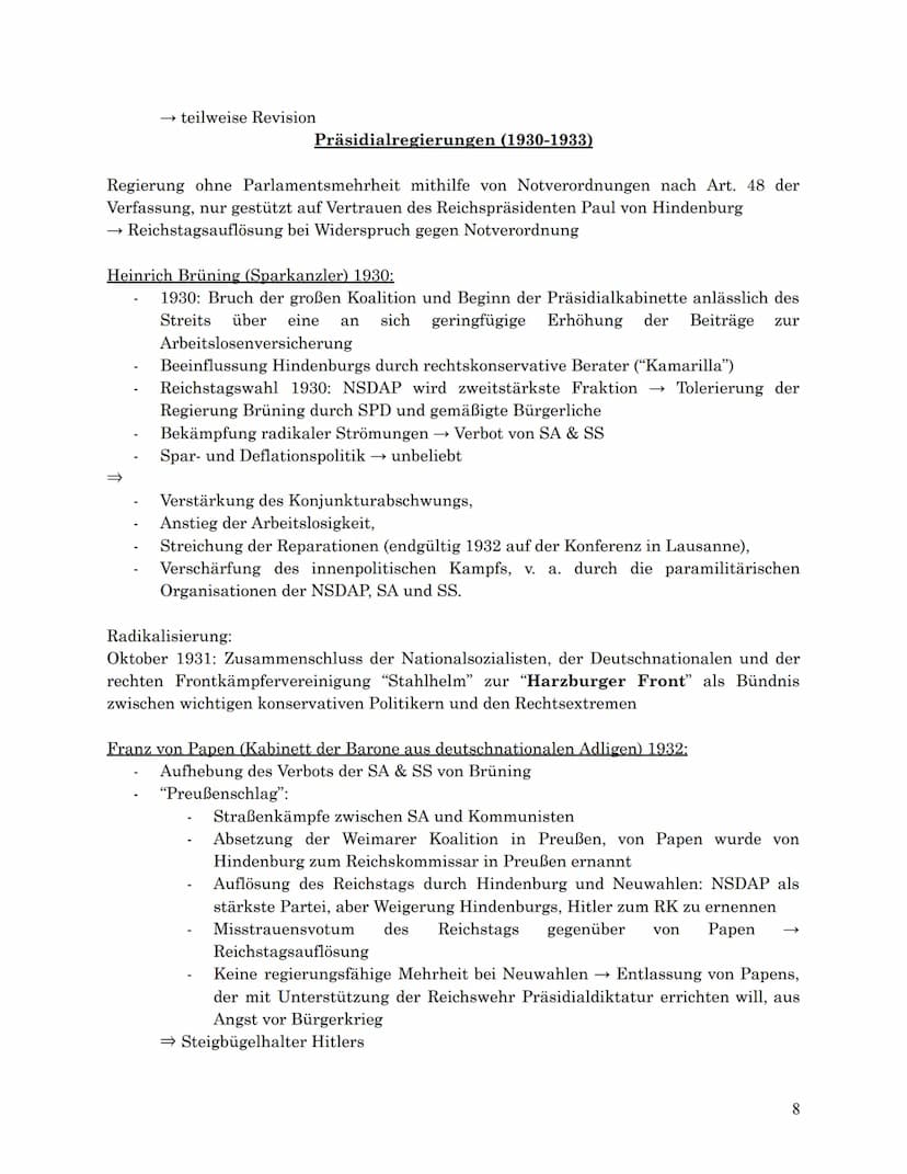 Geschichte Zusammenfassung - mündliches Abitur 2024
Q2
Q2.1 Die Weimarer Republik als erste deutsche Demokratie
Entstehungsbedingungen und i