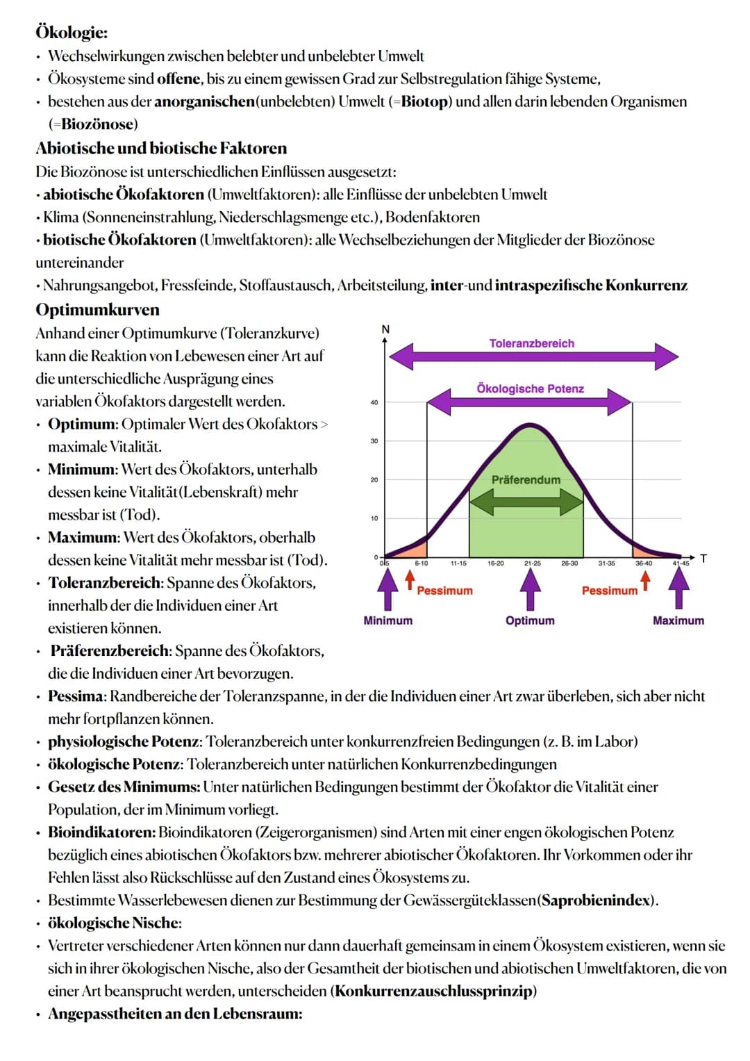Ökologie:
Wechselwirkungen zwischen belebter und unbelebter Umwelt
Ökosysteme sind offene, bis zu einem gewissen Grad zur Selbstregulation f