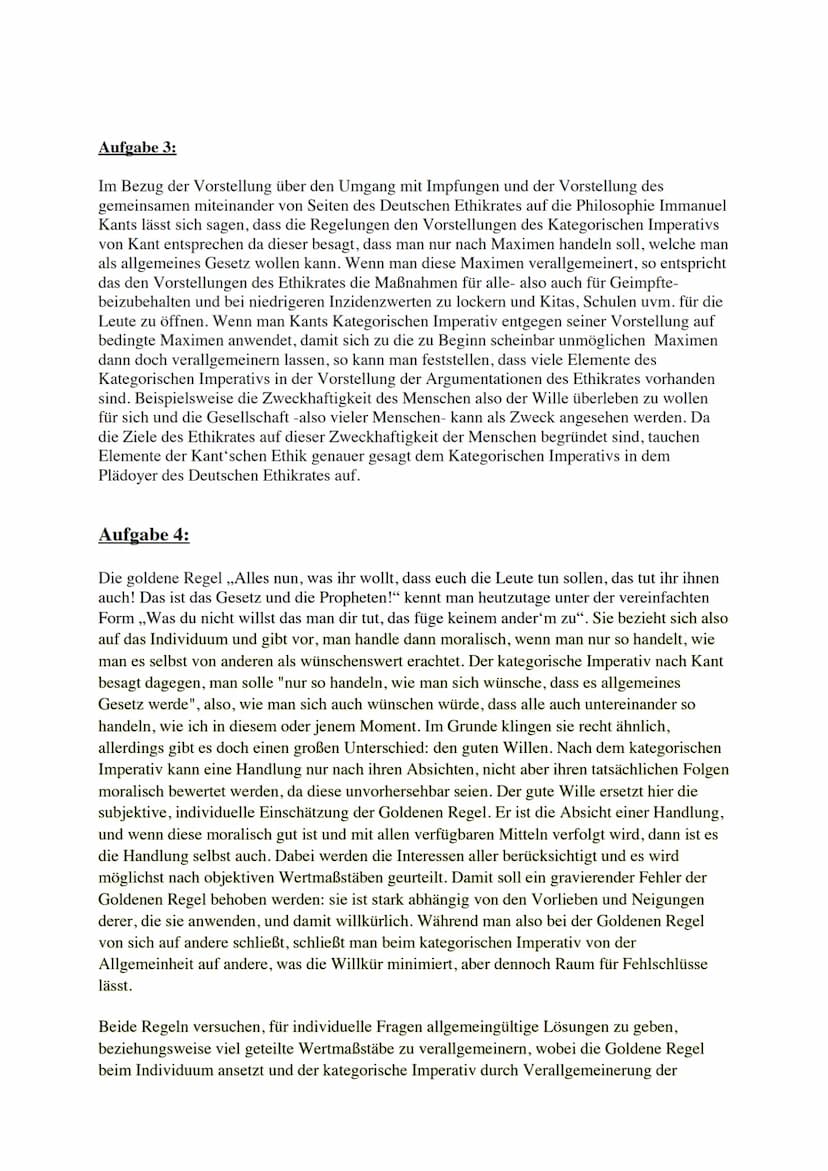 Aufgaben Evangelische Religion Ethik
Aufgaben Ethikrat
Aufgabe 1:
In seiner am 4.2.2021 veröffentlichten Ad-hoc-Empfehlung widmet sich der D