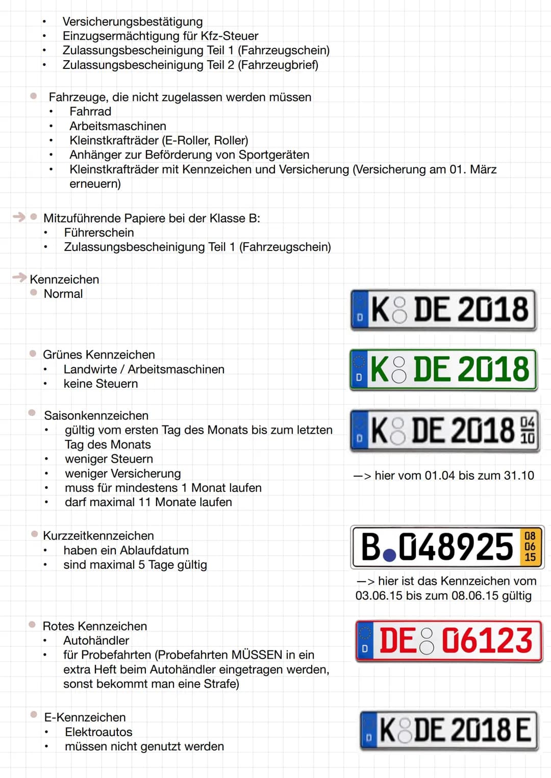 Führerschein
1: Nachname
2: Vorname
3: Geburtsdatum
4: a) Ausstellungsdatum
4: b) Ablaufdatum
4: c) Name der Ausstellungsbehörde
5: Nummer d
