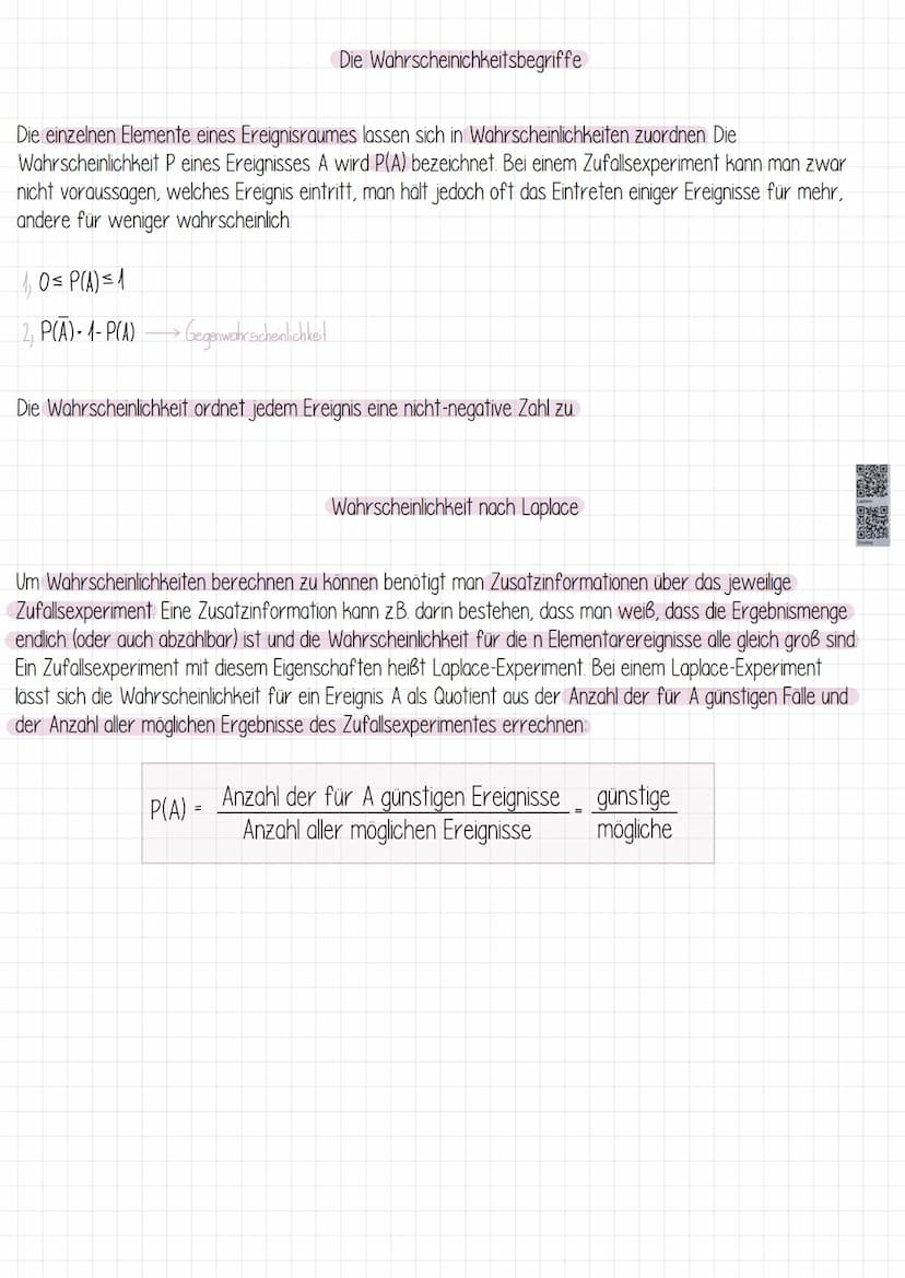 Das Zufallsexperiment
Bei einem Zufallsexperiment (auch Zufallsversuch genannt) handelt es sich um einen Versuch, der unter
bestimmten Bedin