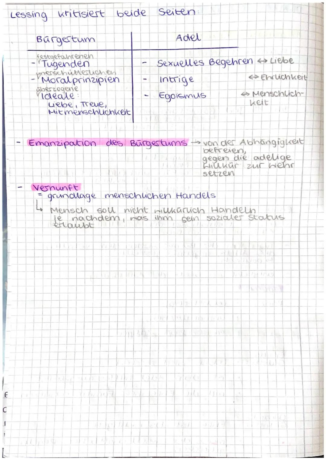 DRAMA: EMILIA GALOTTI

Sürgerliches Trauerspiel

- Form einer Tragödie
  ↳ Adel
  Thema: Freiheit & Gerechtigkeit
  spielen in der Vergangen
