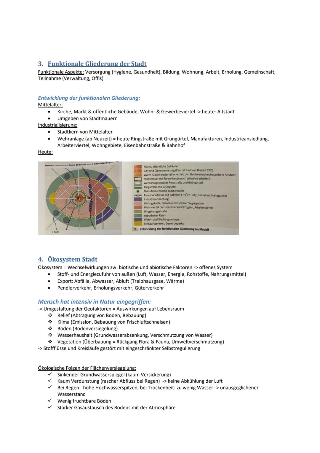 1. Geografischer Stadtbegriff
Kompakter Siedlungskörper (mit Grenzen)
Hohe Arbeitsplatz- und Wohndichte > Einpendler Überschuss, Anonymität)