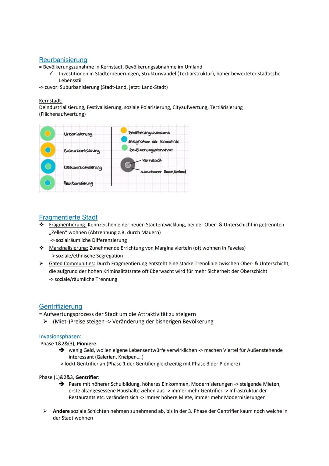 1. Geografischer Stadtbegriff
Kompakter Siedlungskörper (mit Grenzen)
Hohe Arbeitsplatz- und Wohndichte > Einpendler Überschuss, Anonymität)