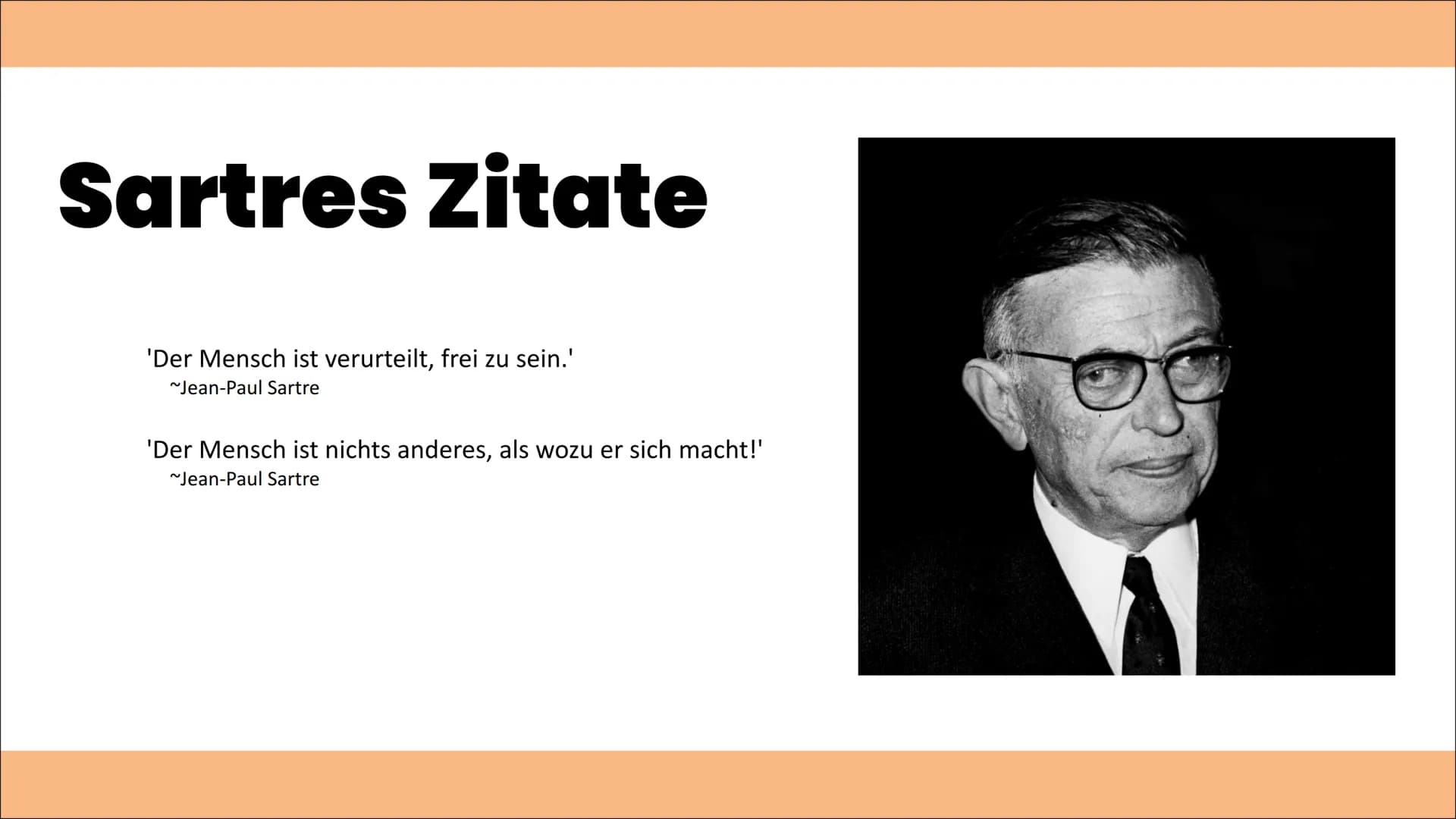 Jean-Paul
Sartre
Sea
E Inhalt
●
• Über Jean-Paul Sartre
Christlicher Existenzialismus
• Atheistischer Existenzialismus (Menschenbild
●
●
Sar
