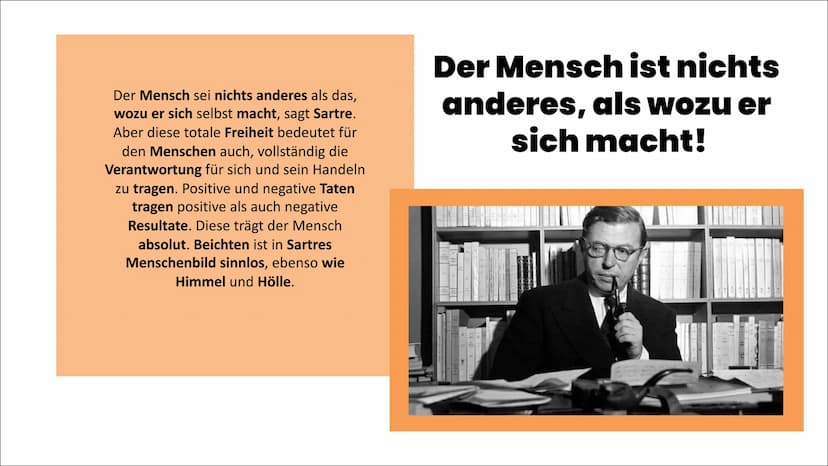 Jean-Paul
Sartre
Sea
E Inhalt
●
• Über Jean-Paul Sartre
Christlicher Existenzialismus
• Atheistischer Existenzialismus (Menschenbild
●
●
Sar