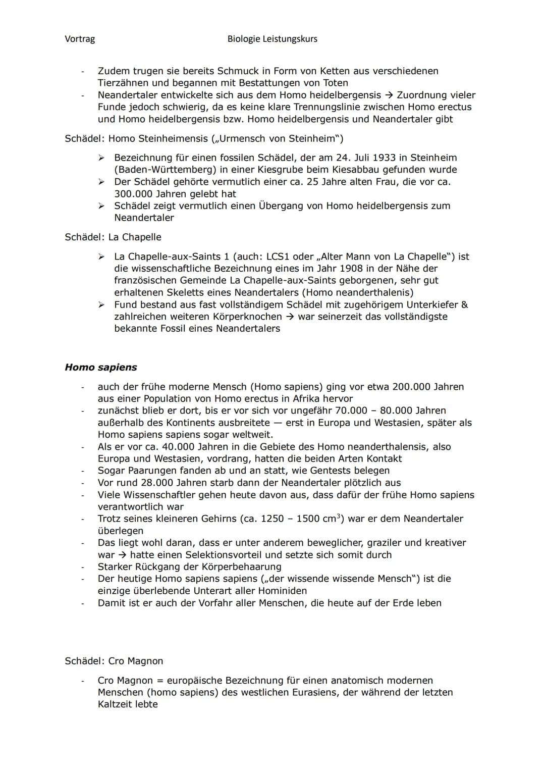 Vortrag
Biologie Leistungskurs
Gliederung
1. Evolution des Menschen einfach erklärt
Der Mensch und der Menschenaffe
2.
3.
Entwicklung des Me