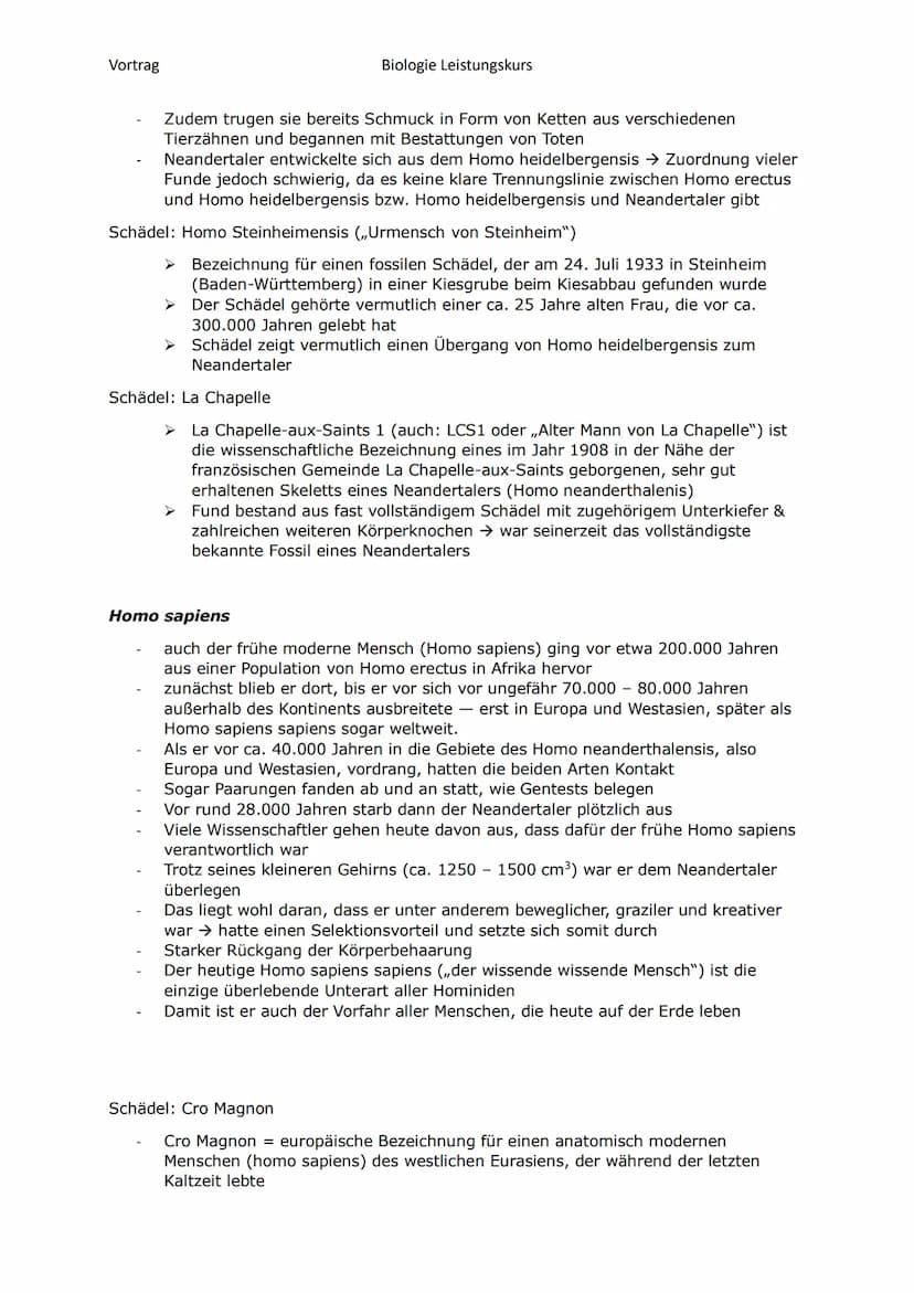 Vortrag
Biologie Leistungskurs
Gliederung
1. Evolution des Menschen einfach erklärt
Der Mensch und der Menschenaffe
2.
3.
Entwicklung des Me