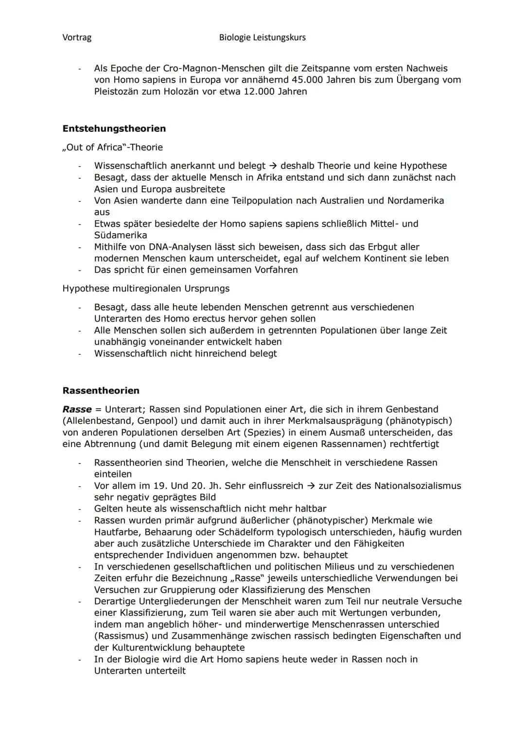 Vortrag
Biologie Leistungskurs
Gliederung
1. Evolution des Menschen einfach erklärt
Der Mensch und der Menschenaffe
2.
3.
Entwicklung des Me