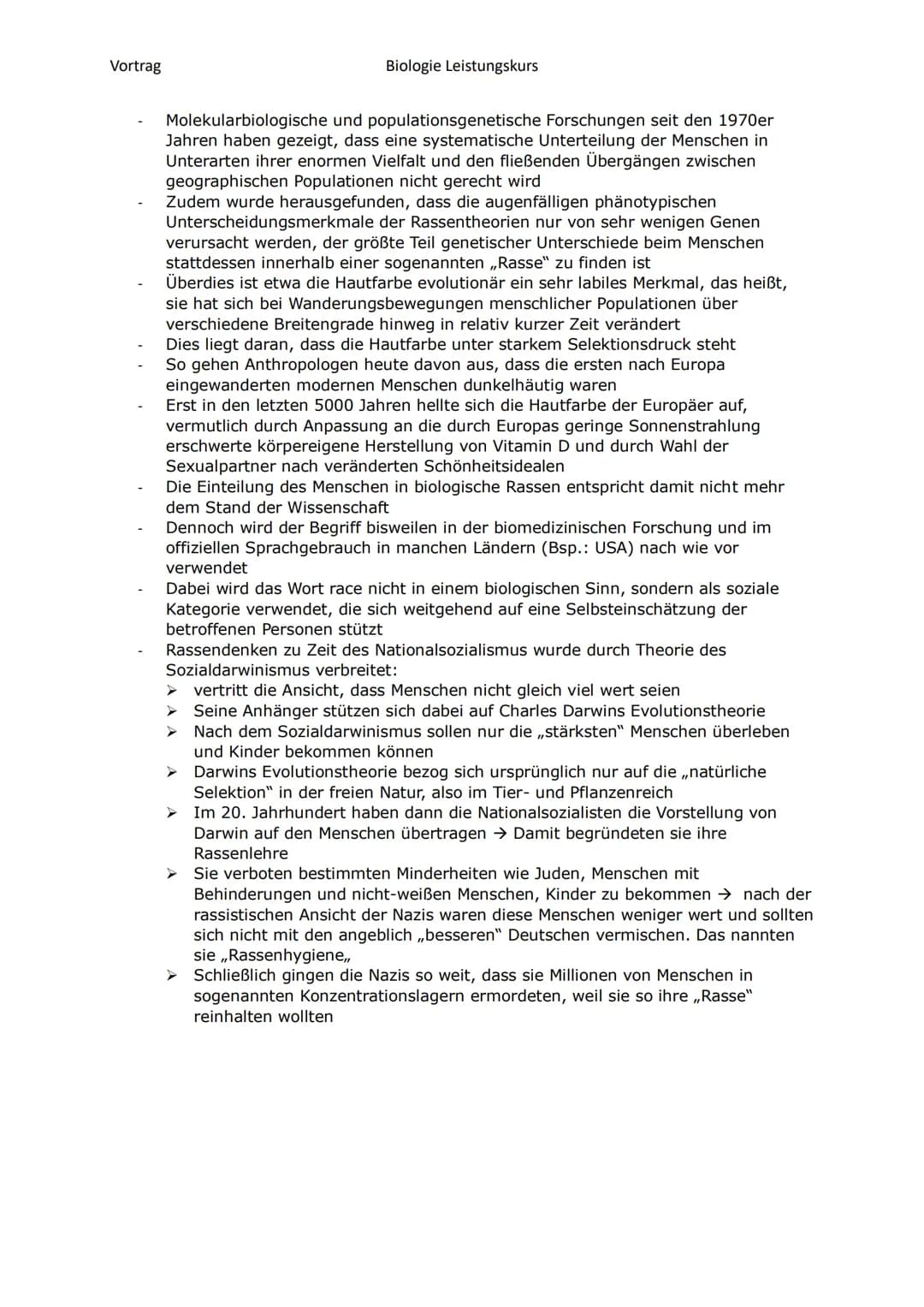 Vortrag
Biologie Leistungskurs
Gliederung
1. Evolution des Menschen einfach erklärt
Der Mensch und der Menschenaffe
2.
3.
Entwicklung des Me