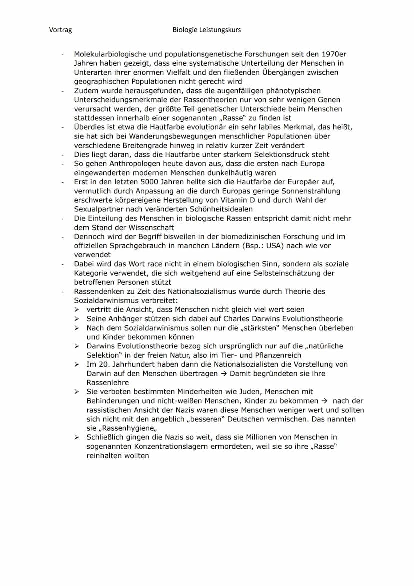 Vortrag
Biologie Leistungskurs
Gliederung
1. Evolution des Menschen einfach erklärt
Der Mensch und der Menschenaffe
2.
3.
Entwicklung des Me
