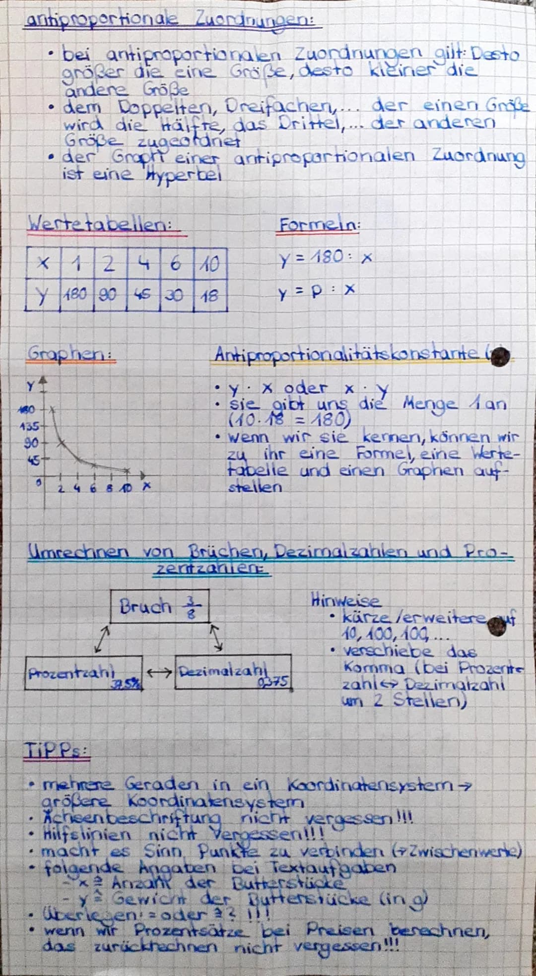 proportionale Zuordnungen:
• bei einer proportionalen Zuordnung wird
dem Doppeltem, Dreifachen,... der emen
Größe das Doppelte, Dreifache,..